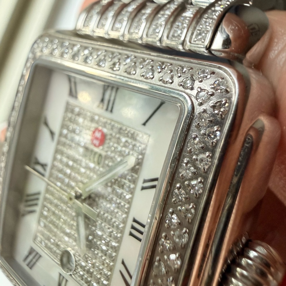 Michele Deco 18MM Diamond Dial Watch & Diamond Bracelet MW06T01A1963 - Picture 15 of 16